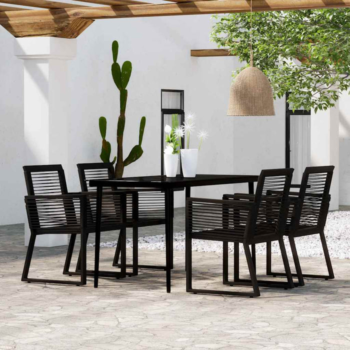Set de mobilier pentru grădină, 5 piese, negru - WALTI WALTI