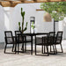 Set de mobilier pentru grădină, 5 piese, negru - WALTI WALTI