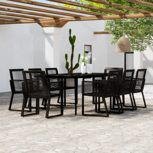 Set mobilier de grădină, 9 piese, negru - WALTI WALTI