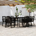 Set mobilier de grădină, 9 piese, negru - WALTI WALTI