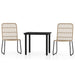 Set de mobilier pentru grădină, 3 piese, stejar - WALTI WALTI