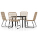 Set de mobilier pentru grădină, 5 piese, stejar - WALTI WALTI