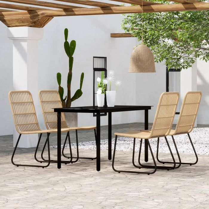 Set de mobilier pentru grădină, 5 piese, stejar - WALTI WALTI