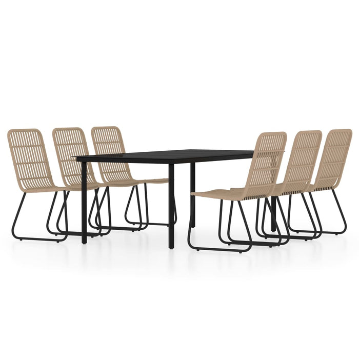 Set de mobilier pentru grădină, 7 piese, stejar WALTI
