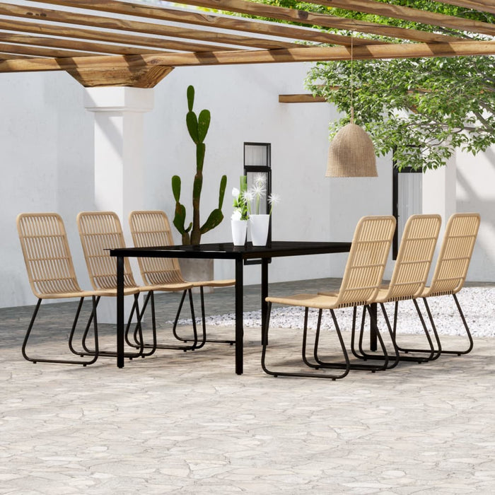 Set de mobilier pentru grădină, 7 piese, stejar WALTI