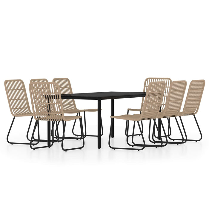 Set de mobilier pentru grădină, 9 piese, stejar WALTI