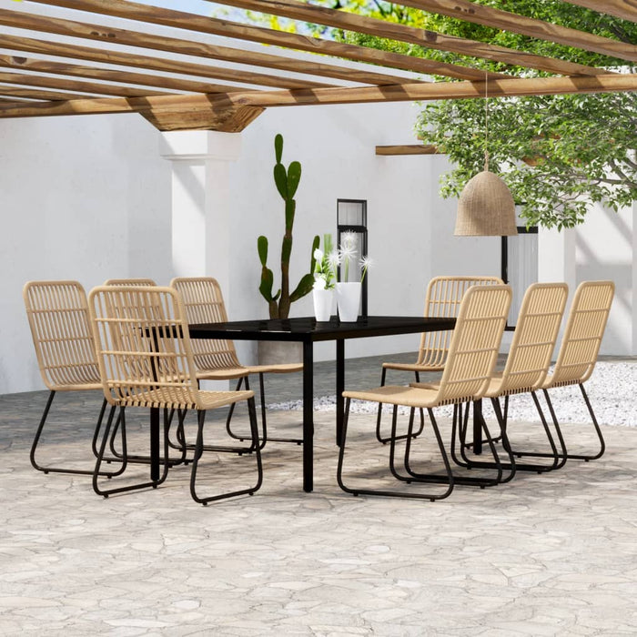 Set de mobilier pentru grădină, 9 piese, stejar WALTI