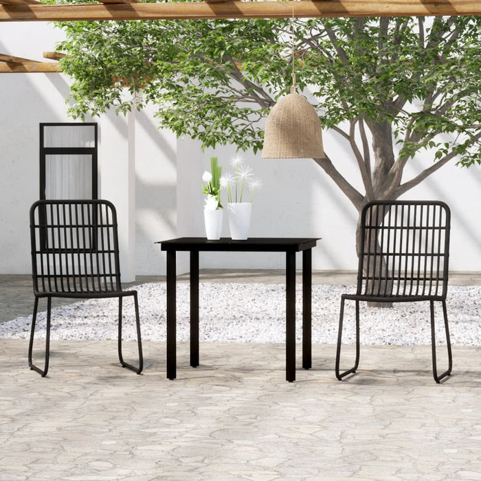 Set de mobilier pentru grădină, 3 piese, negru - WALTI WALTI