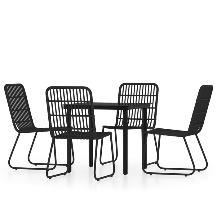 Set de servit masa pentru grădină, 5 piese, negru - WALTI WALTI
