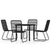 Set de servit masa pentru grădină, 5 piese, negru - WALTI WALTI