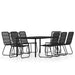 Set mobilier de grădină, 9 piese, negru - WALTI WALTI