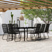 Set mobilier de grădină, 9 piese, negru - WALTI WALTI