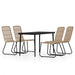 Set de mobilier pentru grădină, 5 piese, stejar - WALTI WALTI