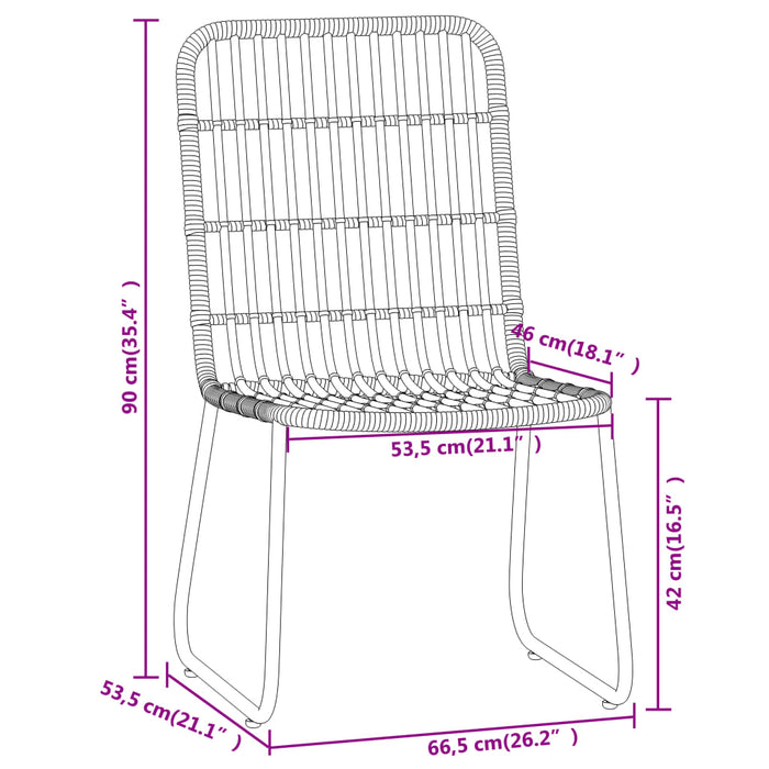 Set de mobilier pentru grădină, 5 piese, stejar - WALTI WALTI