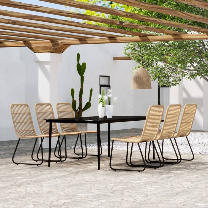 Set de mobilier pentru grădină, 7 piese, stejar - WALTI WALTI