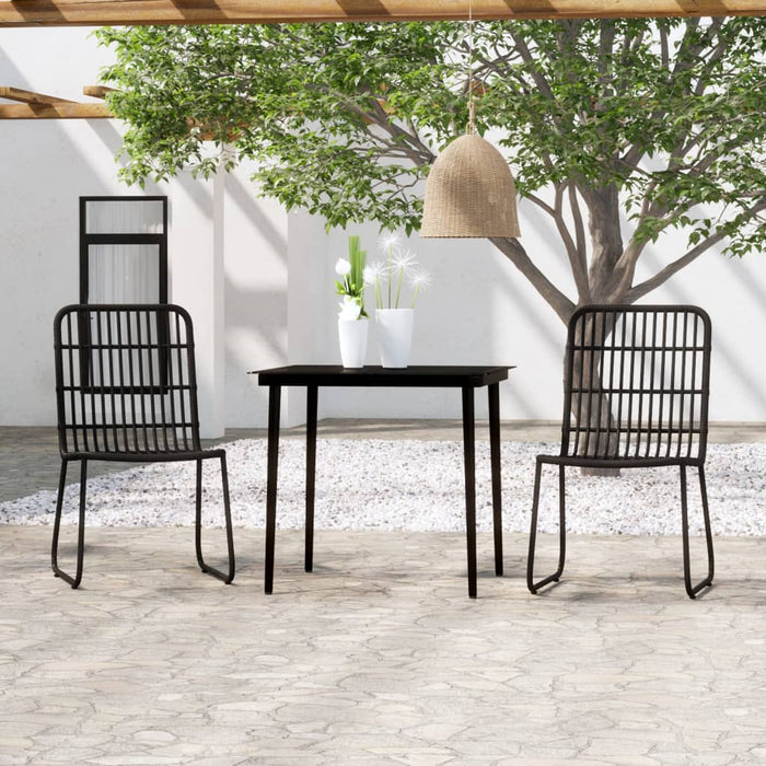Set de mobilier pentru grădină, 3 piese, negru - WALTI WALTI