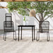 Set de mobilier pentru grădină, 3 piese, negru - WALTI WALTI