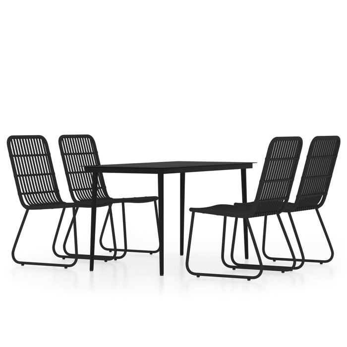 Set de servit masa pentru grădină, 5 piese, negru - WALTI WALTI