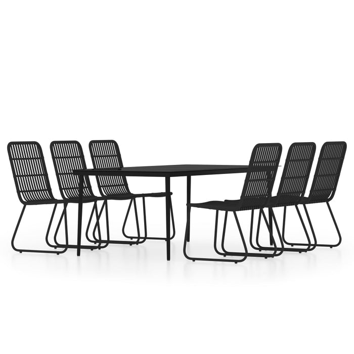 Set de mobilier pentru grădină, 7 piese, negru - WALTI WALTI