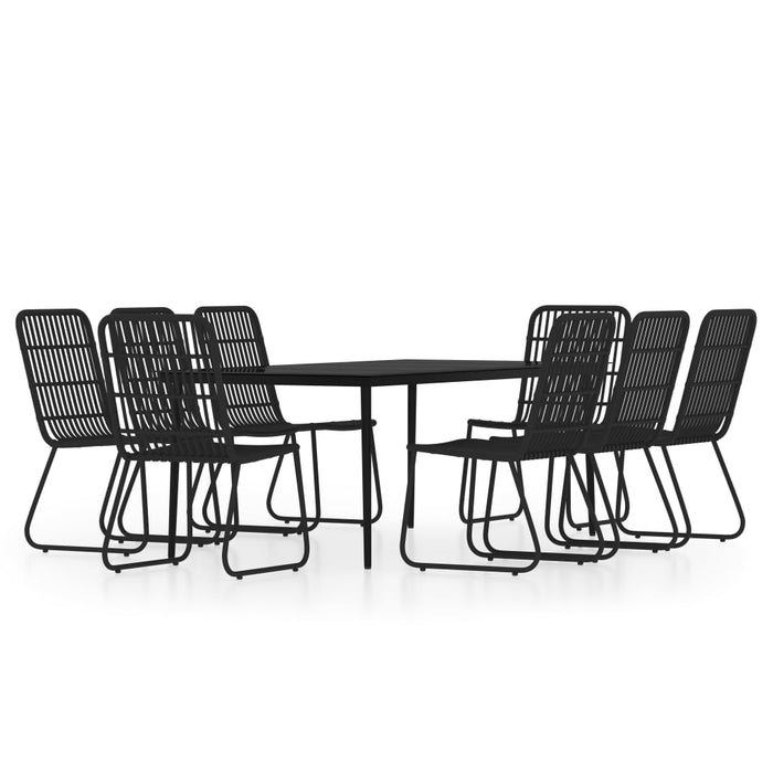 Set de mobilier pentru grădină, 9 piese, negru - WALTI WALTI