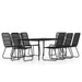 Set de mobilier pentru grădină, 9 piese, negru - WALTI WALTI