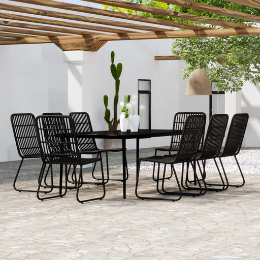 Set de mobilier pentru grădină, 9 piese, negru - WALTI WALTI