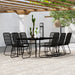 Set de mobilier pentru grădină, 9 piese, negru - WALTI WALTI