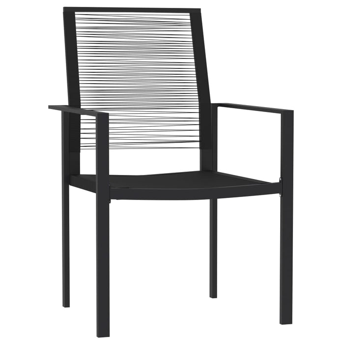 Set de mobilier pentru grădină, 7 piese, negru WALTI