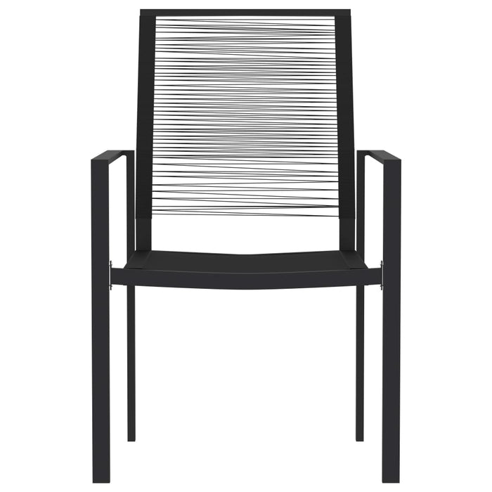Set mobilier de grădină, 9 piese, negru WALTI