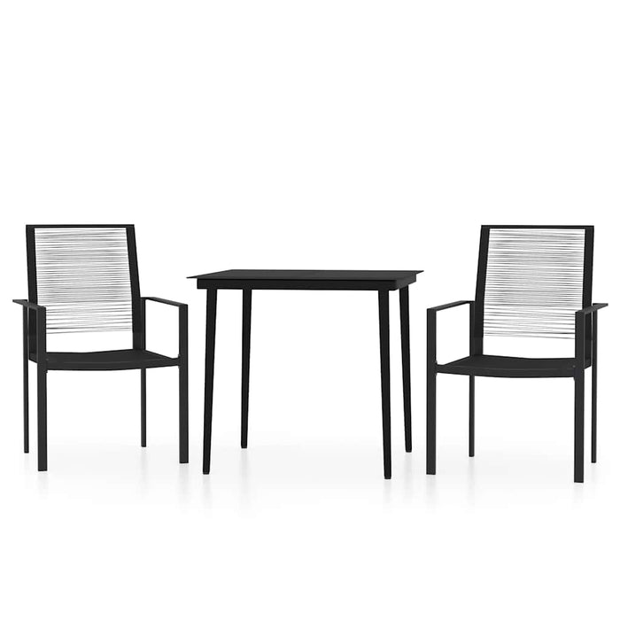 Set mobilier de grădină, 3 piese, negru - WALTI WALTI
