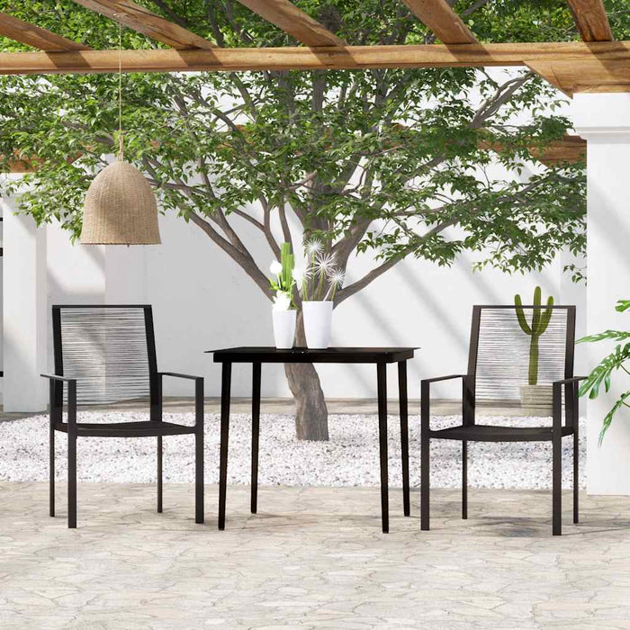 Set mobilier de grădină, 3 piese, negru - WALTI WALTI