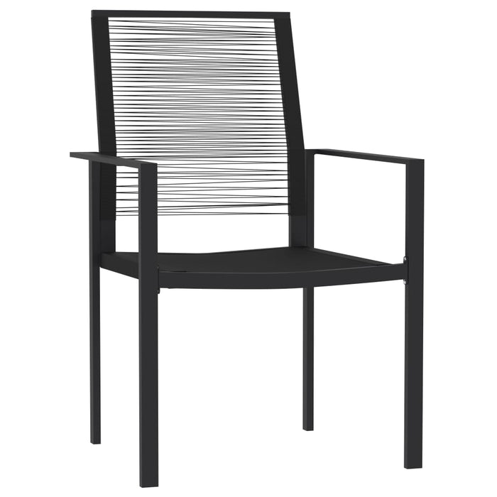 Set de mobilier pentru grădină, 7 piese, negru WALTI
