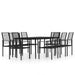 Set mobilier de grădină, 9 piese, negru - WALTI WALTI