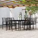 Set mobilier de grădină, 9 piese, negru - WALTI WALTI