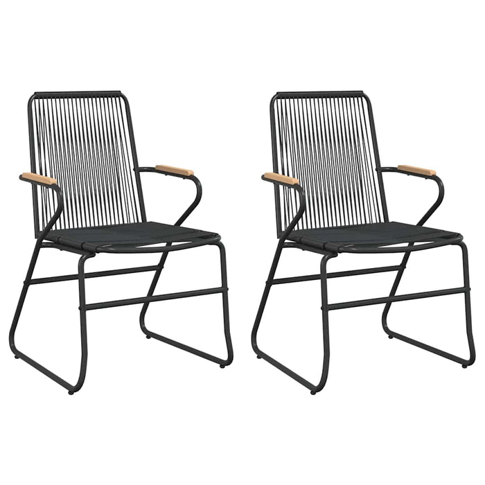 Set cu masă pentru grădină, 3 piese, negru, ratan PVC - WALTI WALTI