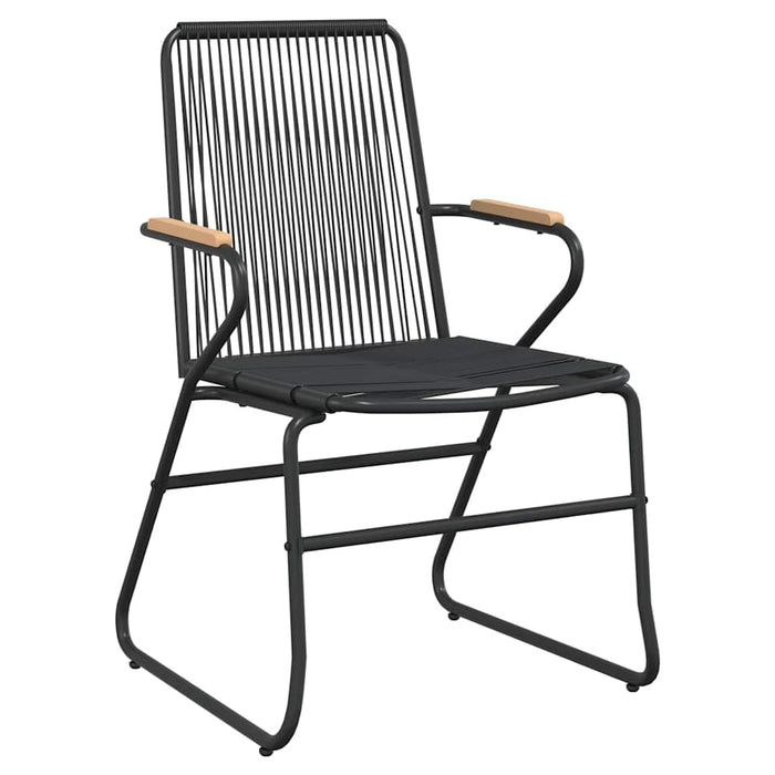 Set mobilier de grădină, 7 piese, negru, ratan PVC WALTI