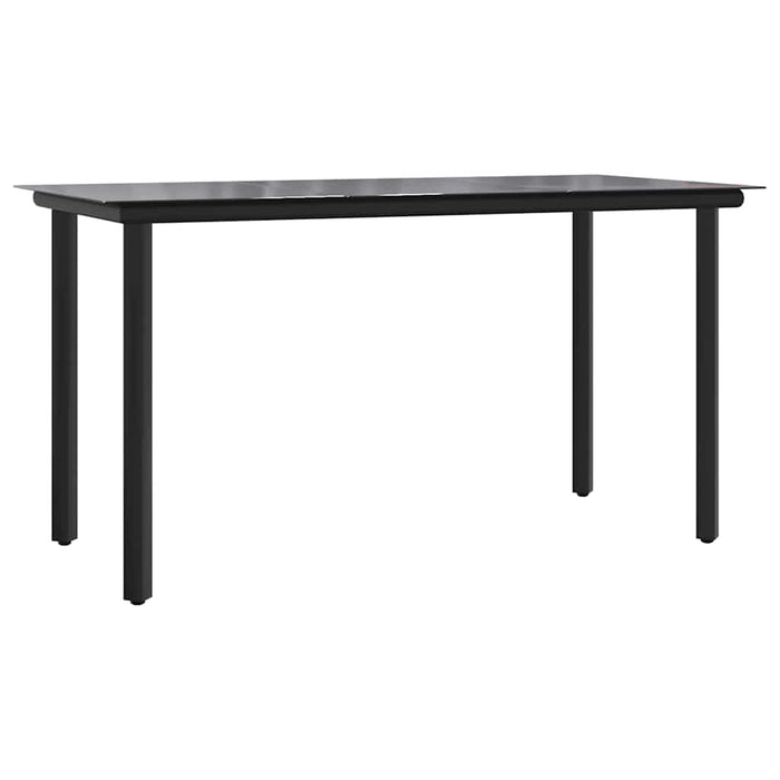 Set mobilier de grădină, 7 piese, negru, ratan PVC WALTI