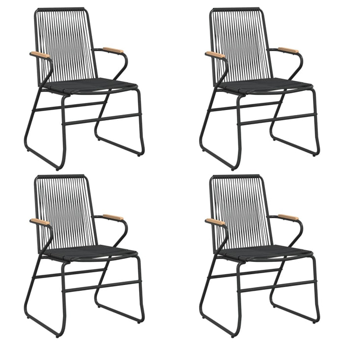 Set mobilier de grădină, 5 piese, negru, ratan PVC - WALTI WALTI