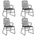 Set mobilier de grădină, 5 piese, negru, ratan PVC - WALTI WALTI