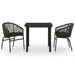 Set de mobilier pentru grădină, 3 piese, negru - WALTI WALTI
