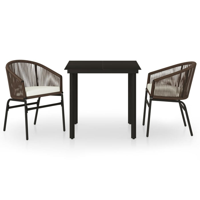 Set mobilier de grădină, 3 piese, maro WALTI