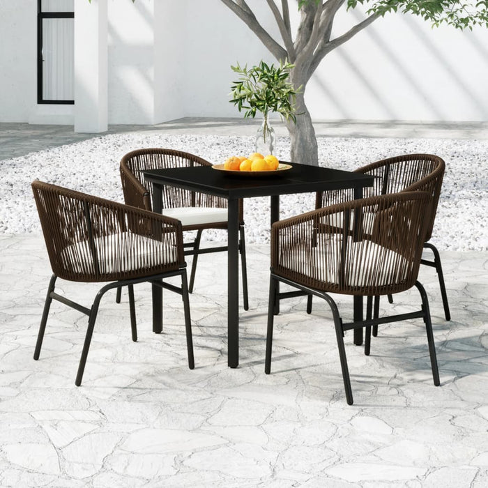 Set de mobilier pentru grădină, 5 piese, maro WALTI