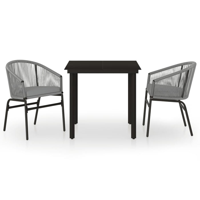 Set mobilier de grădină, 3 piese, gri - WALTI WALTI