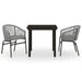 Set mobilier de grădină, 3 piese, gri - WALTI WALTI