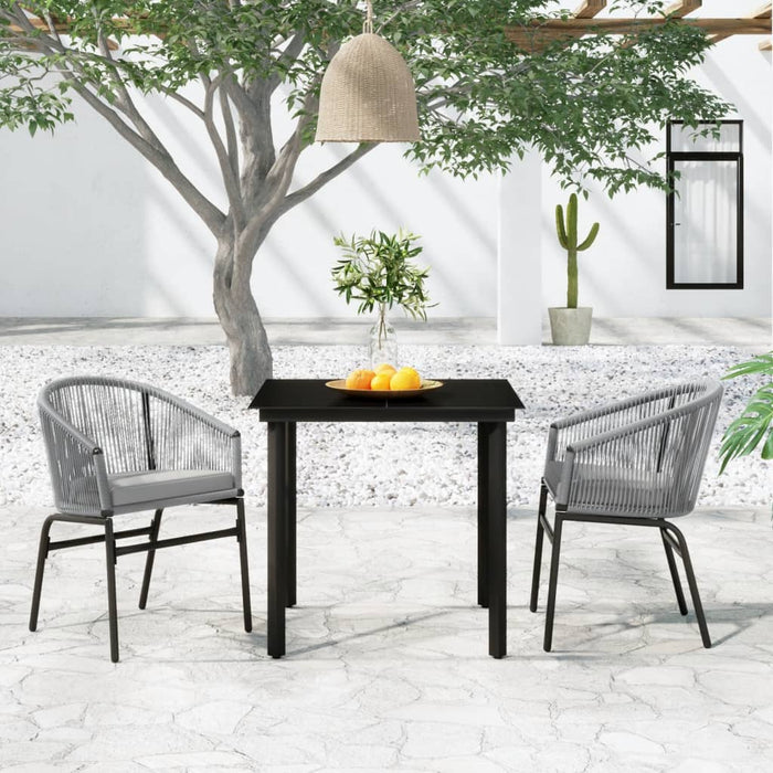 Set mobilier de grădină, 3 piese, gri - WALTI WALTI