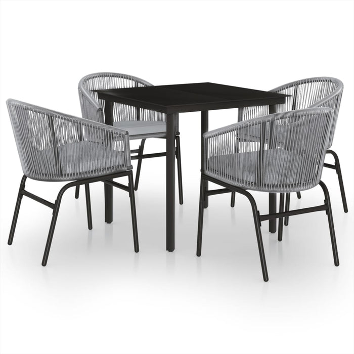 Set mobilier de grădină, 5 piese, gri WALTI