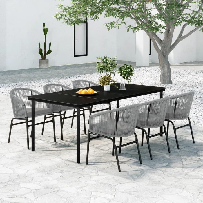 Set mobilier de grădină, 7 piese, gri - WALTI WALTI