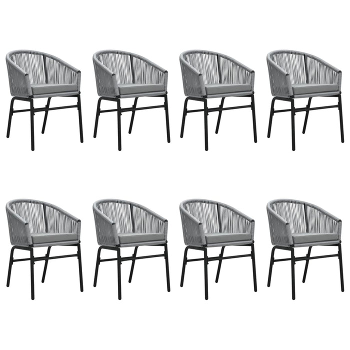Set mobilier de grădină, 9 piese, gri WALTI