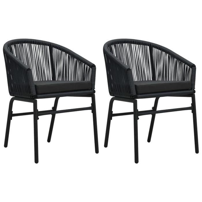 Set de mobilier pentru grădină, 3 piese, negru WALTI
