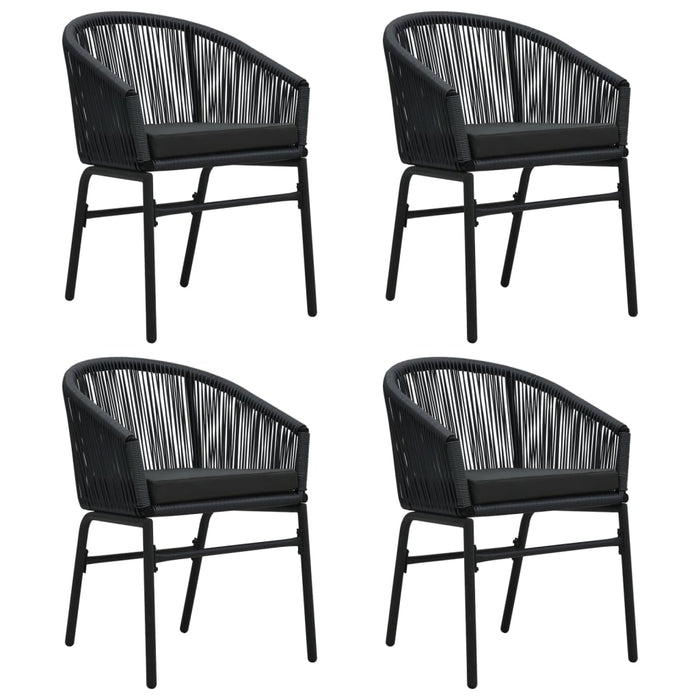 Set de servit masa pentru grădină, 5 piese, negru - WALTI WALTI